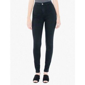 American Apparel Black Skinny High Waist Easy Jean Pants